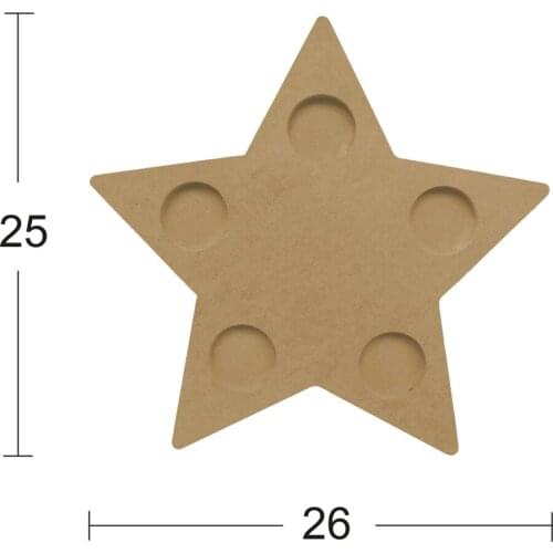 M12 T-Light Candle Holder, Hobby Wood Painting Mdf Candle Holder