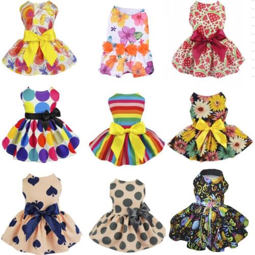 Miflame Elegant Dogs Dress Princess Dog Clothes For Pet Dresses Small Dogs Fancy Dress Pomeranian Bichon Dresses Wedding Party
