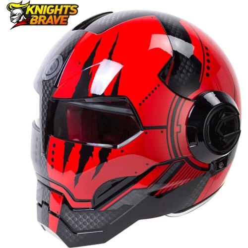 SOMAN Motorcycle Helmet Men Casco Moto Vintage Retro Flip Up Helmet Motorbike Racing Riding Helmet DOT Casco Vintage Helmet