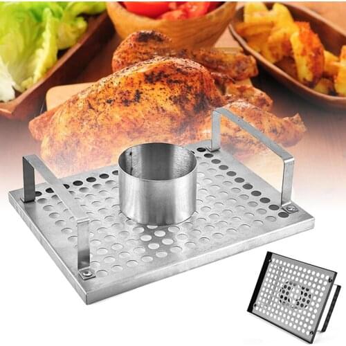 Beer Can Chicken Roaster Rack Stainless Steel BBQ Roasting Holder Grill Tools For Outdoors Camping