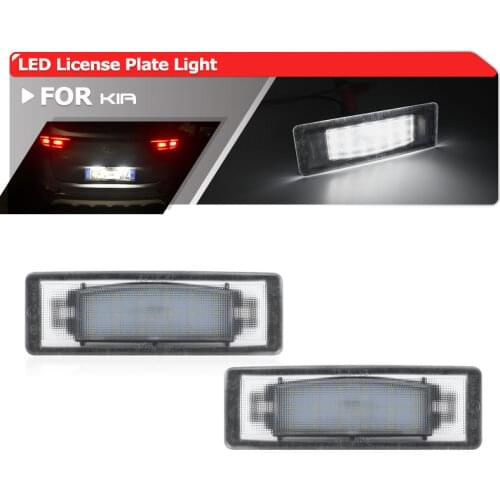 Fits For Kia Sportage 2017 2018 2019 2020 SMD Led License Plate Lights Canbus Error Free