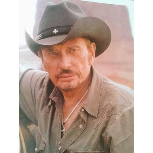 Full Square/Round Drill 5D DIY Diamond Painting "Missing France singer Johnny Hallyday" 3D Embroidery Cross Stitch Decor FC221