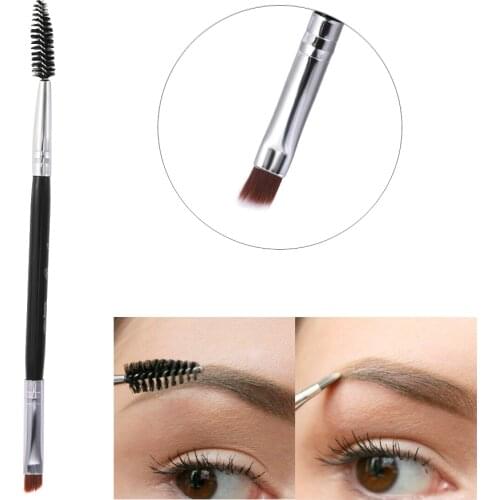 Professional Double-Ended Eyebrow Brush Eyebrow Comb Set Beauty Makeup Wand Eye Brow Angled Eyelash Brushes Blending Eye Tools