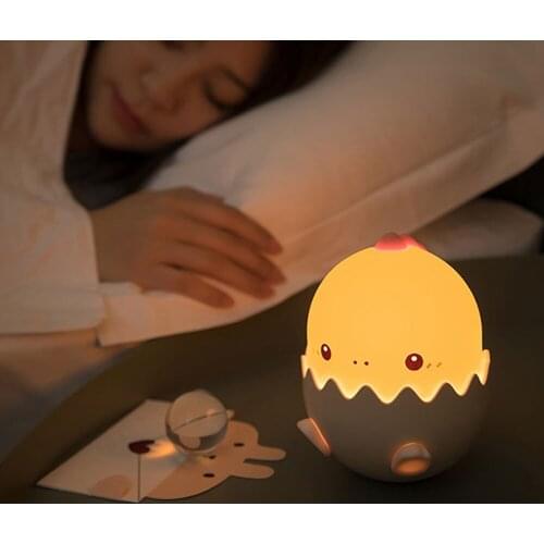 Cute Animal Silicone LED Night Light 3 Modes Lighting USB Rechargeable Touch Sensor Cartoon Atmosphere Childrens Night Lamp