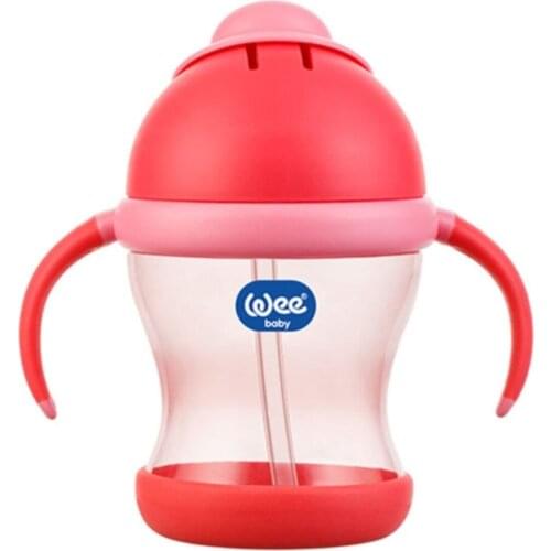 Handle Straw Cup 200 Ml-Pink Girl Boy Baby Nutrition Drink