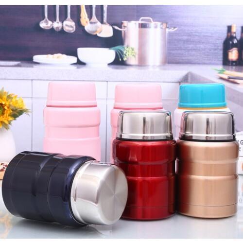 High quality 304 stainless steel thermose cup Braised kettle student thermal lunch box Custom cup Big belly cup 500ML