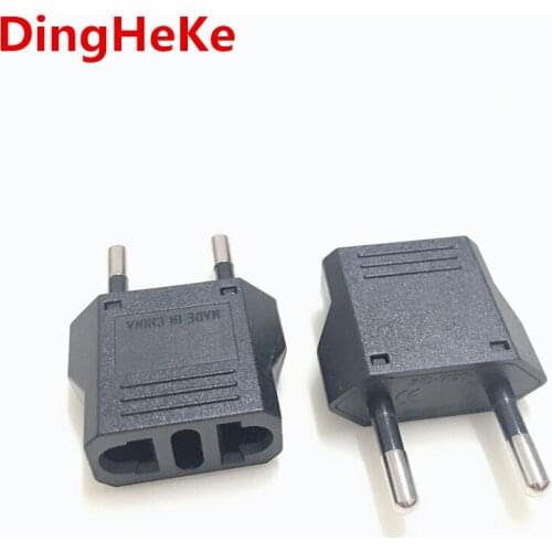 High Quality 2pcs US USA to EU EURO Europe Travel Power Plug Adapter Charger Converter for USA converter