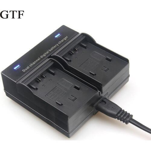 GTF Digital Camera Battery Dual Battery Charger For NPFV100 FV70 FV50 FV30 FH70 FH70 FH50 FP70 FP90 Rechargeable Battery Charger