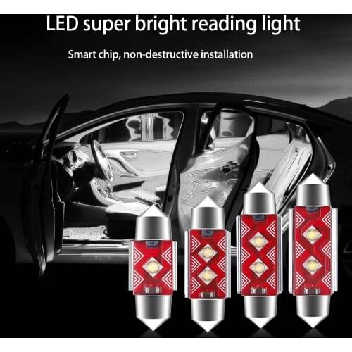 2pcs C5W LED CANBUS 31mm 36mm 39mm 41mm Festoon C10W led Bulb 3535 Chips Dome Reading License Plate Lamp Interior Light White