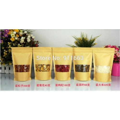 20cmx30cm*0.14mm+5cm,50pcs. Reclosable Zipper Craft paper Bag,Self -Sealed Bag,Tea bag,standing pouch