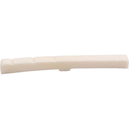 42.6x3.3x4.8mm Genuine Bone Nut for Electric/Acoustic Guitar Slotted Neck