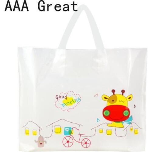 50pcs/Lot Plastic Gifts Bag Cloth Storage Shopping Bag Handle Party Wedding Plastic Candy Cake Wrapping Bags Packaging Pouches