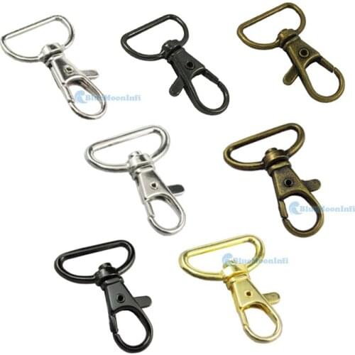 8/15/50 Pcs / Lot Metal Swivel Lobster Clasps Clips Snap Hooks Findings lanyard Strap 3/4" 1" 1.25" 20 25 32mm