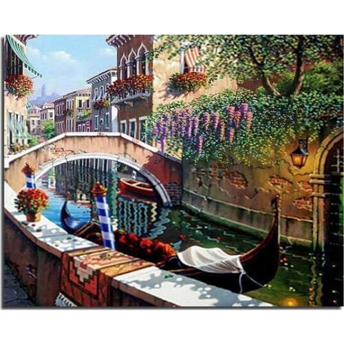 Arch Bridge 20X25 3D DIY diamond embroidery painting full rhinestone diamond mosaic home decorative needlework