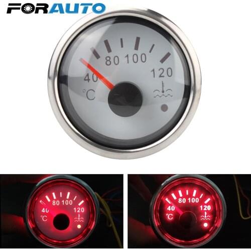 Car Truck Boat Water Temp Gauge Temperature Sensor Moto Meter Smart alert 52mm Vehicle Indicator 40-120℃ Waterproof