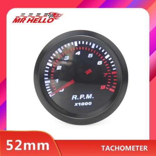 Automobile refitting instrument 52mm monochrome LED automobile instrument tachometer