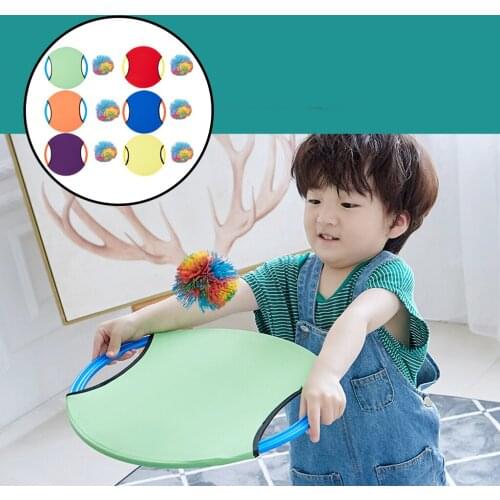 Trampoline Paddle Set Bouncy Ball for Adults Kids Garden Yard Lawn Beach Toss Catch Training Outdoor Kids Toys