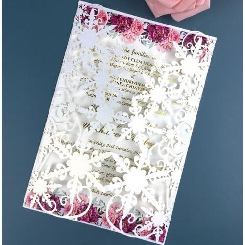 Free Shipping 1X Gold/Silver White Black Snow butterfly Heart laser cut pocket invite wedding invitation card pocket Envelope