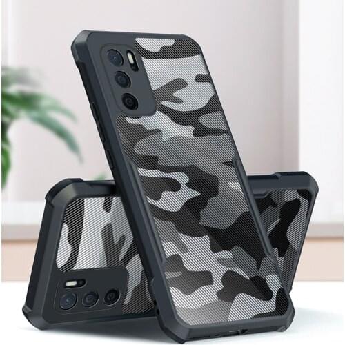 Rzants For OPPO A16 Case Hard [Camouflage Beetle ] Cover TPU Half Clear Phone Shell Military Cool Casing