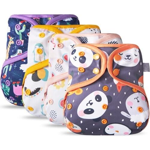 Elinfant 2020 Diaper Cover Oversize Cloth Washable Cloth New Exquisite Printing Pattern Waterproof Nappies Fit 10 - 20kg Baby