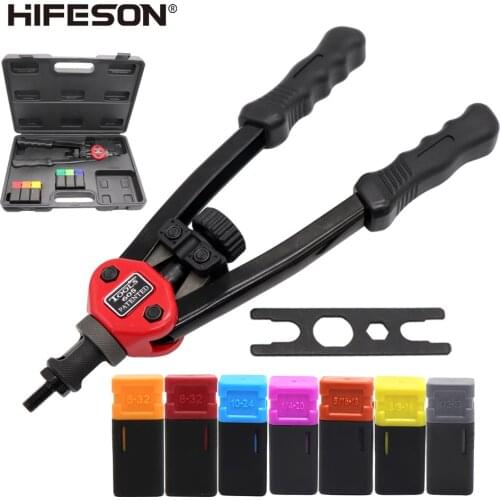 HIFESON Rivet Nut Gun Auto Riveter BT-605/BT-606 Hand Insert Rivet Nut Tool Manual Mandrels 6-32 8-32