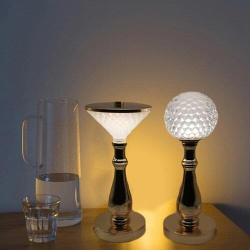 Crystal Table Lamp USB Color Temperature Brightness Dimming for Bedroom Living Room Desk Lamp Study Night Lights Lighting