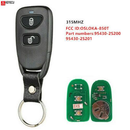 Keyecu Remote Key Fob 2+1 Buttons 315MHz for Hyundai Tucson Santa Fe 2006 2007 2008 2009 2010 2011,FCC ID:OSLOKA-850T