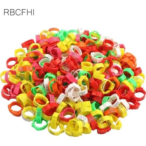 30PCS Poultry Foot Ring Adjustable Size Digital Chicken Leg Buckle Identification Ring Plastic Chick Duck Goose Farm Equipment