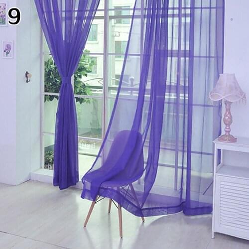 Sold Color Window Curtain Lightweight Gauzy Valances Living Room Bedroom Door Drape Sheer Home Wedding Decoration