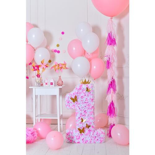 LIFE MAGIC BOX Wrinkle-free Seamless Washable Birthday Background First Birthday Photo Backdrop