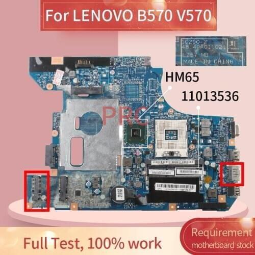 11S11013536ZZ Laptop motherboard For LENOVO B570 V570 Notebook Mainboard 10290-2 HM65 DDR3