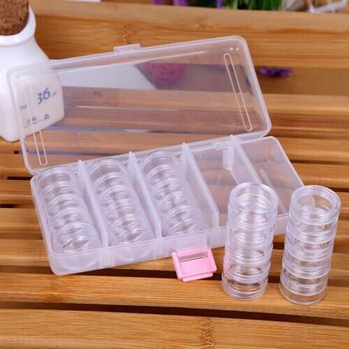 Multifunction Diamond Painting Box Set Empty 25-Grid Clear Cream Container Cosmetic Container Face Cream Sample Pots Gel Box