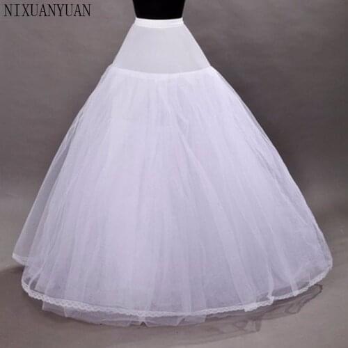 2019 New A Line 4-layer Tulle Wedding Bridal Petticoat Underskirt Crinolines for Wedding Dress Free Shipping