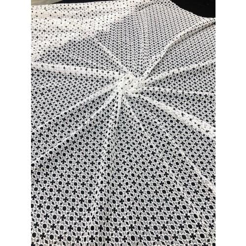 New Style Nigerian Lace Fabric 2021 High Quality Lace Water Soluble Embroidered Fashion Soft Lace Fabric 5 Yards