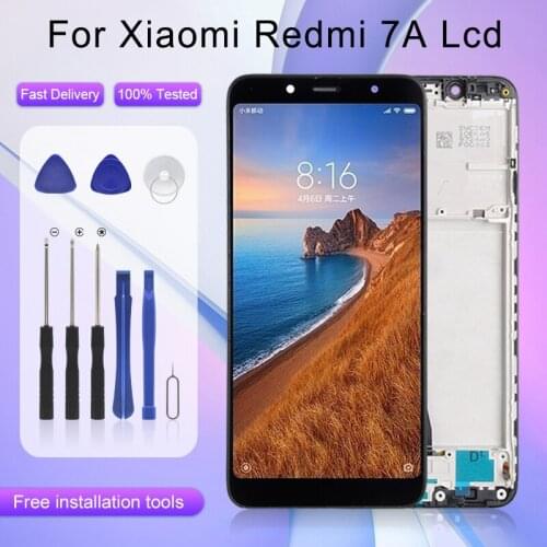 Original For Xiaomi Redmi 7A LCD Display Touch Panel Glass Screen Digitizer Assembly Replacement Free Shipping With Frame