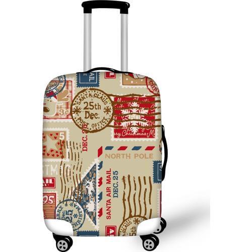 Nopersonality Thicken Luggage Cover Stamp Printing Travel Luggage Suitcase Protective Cover for Trunk Case Baggage Cover Zipper