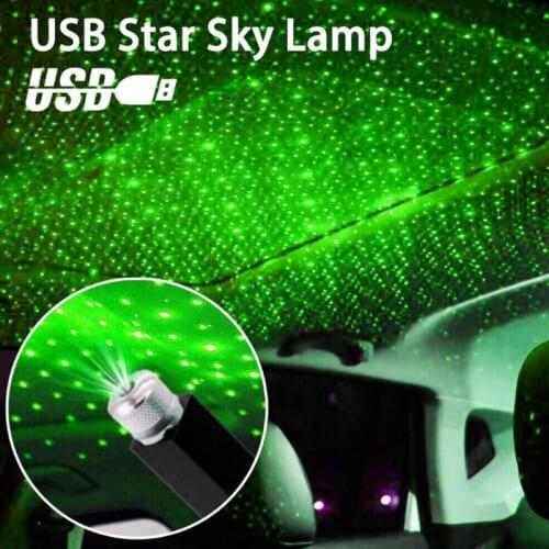 Car Roof Starry Sky Projection Dome Light Interior USB Romantic Atmosphere Light Beautiful Ceiling Lamp Decoration