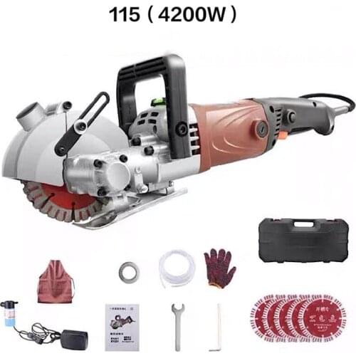 Professional Hydropower Installation Electric Wall Chaser Concrete Wall Slotting Grooving Machine Brick Wall Slot Cutter 115MM