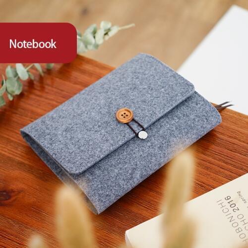 Simple Notebook Wool felt Journal Diary Planner Notepad for Kids Gift Korean Stationery School Office Supplies