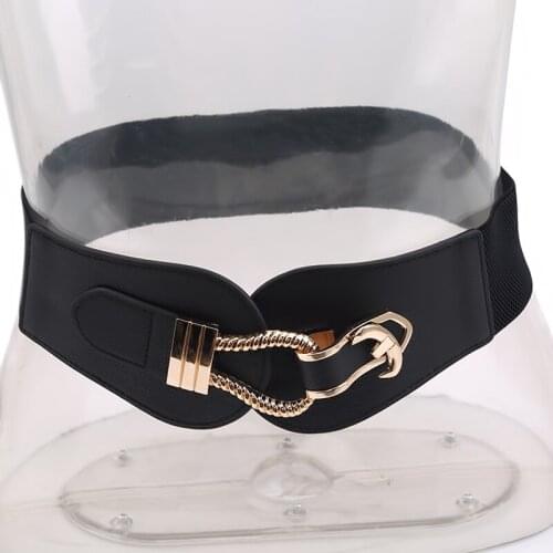 Womens Leather Belt Fashion Corset Dress Elastic Band Sweater Buckle Practical Elegant Party Banquet Ladies Accessories