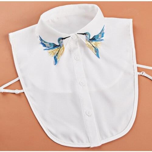 Adult Female Shirt Fake Collars for Women Detachable Collar Lapel Blouse Top Girls Sweater Dress False Collar Neckwear Faux Col