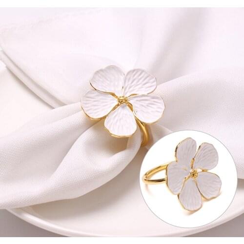 Wedding simple plum napkin napkin 5 petals lucky flower napkin ring napkin ring