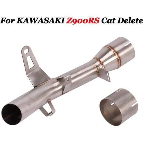 Cat Delete Eliminator Enhanced For KAWASAKI Z900RS Middle Link Pipe Motorcycle Exhaust Stainless Steel Moto Escape Tube Modified
