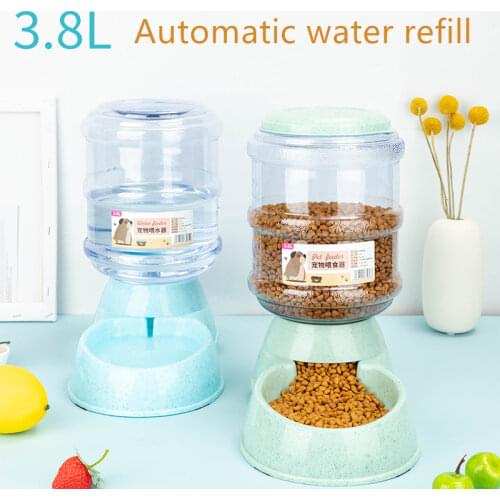 High Capacity Automatic Cat Feeding&watering Supplies Cat Water Fountain Pet Food Bowl for Cats Labrador Dog Bowl for Large Dogs