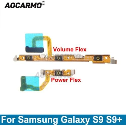 Aocarmo For Samsung Galaxy S9 Plus s9+ Power On/Off Volume Up/Down Button Flex Cable Replacement Part