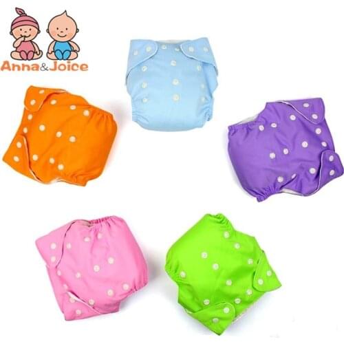 10 pcs/lot baby Diapers one-size Adjustable washable cloth Diaper Nappy urine pants 7COLORS