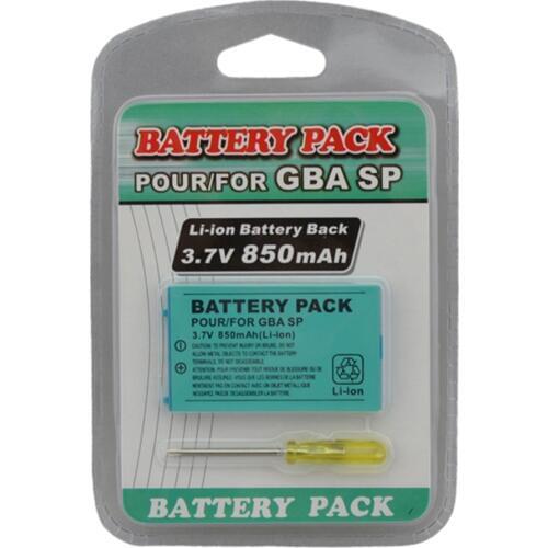 100 pcs a lot Rechargeable 3.7V 850mAh Li-ion Power Pack Tool Pack Kit for Gameboy Advance SP Battery Pack for G-B-A SP