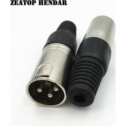 8Pcs XLR Male 3 Pin Jack for Mic Microphone Audio Cable Wire Plug Connector