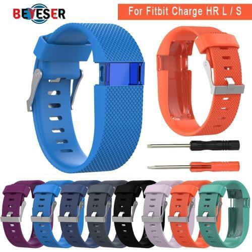 For Fitbit Charge HR Replacement Watch Strap Silicone Watchband with tool Activity Tracker Metal Buckle Wrist Band Accessories