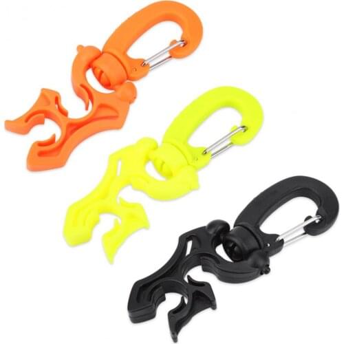Outdoor Scuba Diving Double BCD Low Pressure Hose Clip Holder with Snap Hook Buckle Diving Hose Holder Pool Equipments